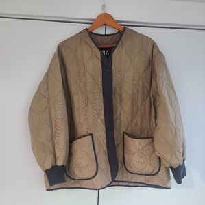 Zara oversized quilted puffer jacket